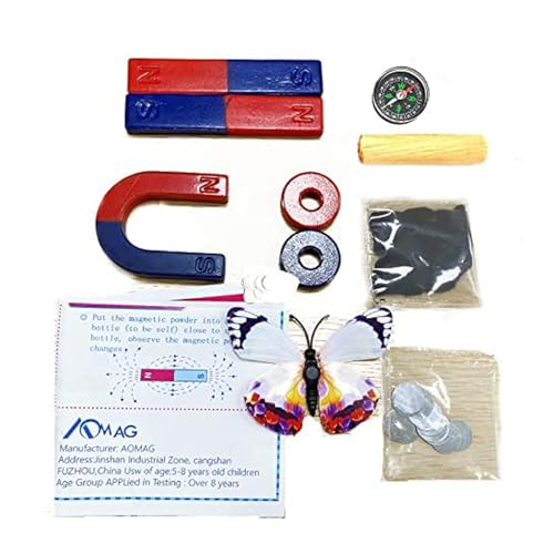 Kit de Imanes de Ciencias Físicas para la Educación Herramientas para Experimentos Científicos Iincluyendo Imanes de Barra/Ring/Herradura/Compás - imagen 2