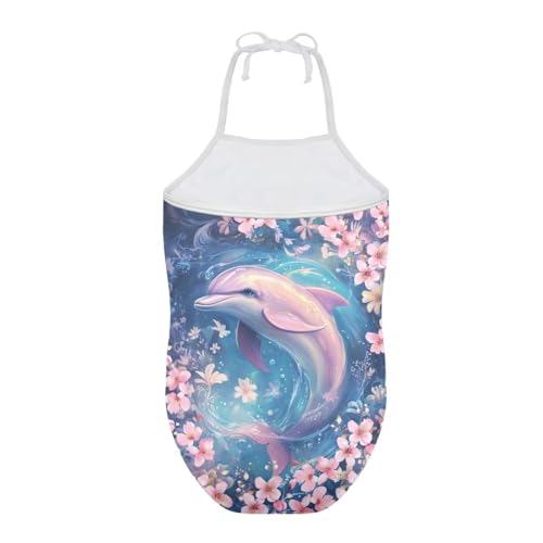 Image of ELEQIN Cartoon Animal Cute Girls One Piece Swimsuit Adjustable Swimwear for 3Y-10Y