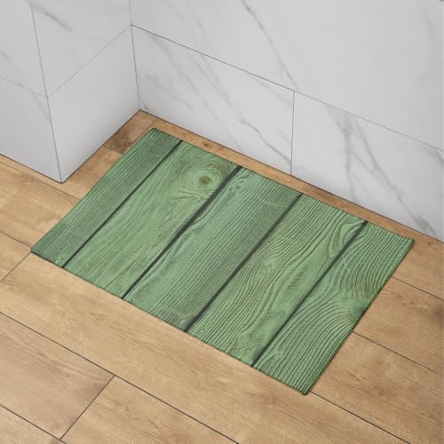 Alfombra de baño antideslizante lavable efecto madera de 50x80cm 4