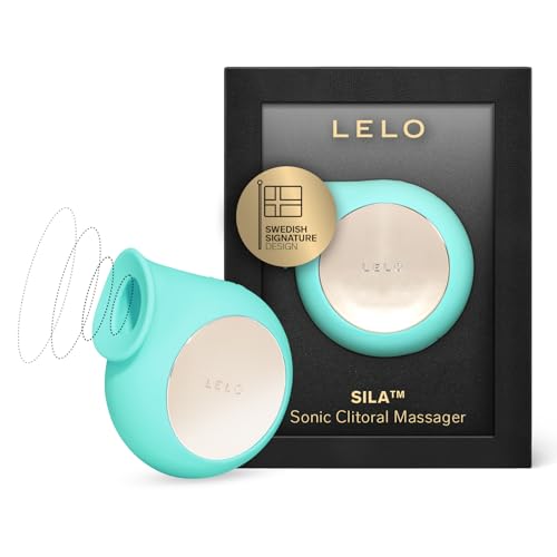 LELO SILA Sonic Clit Sucker Waterproof Vibrator for Women Adult Toys Vibrators Sex Toys for Women with Gentle External Stimulation Aqua