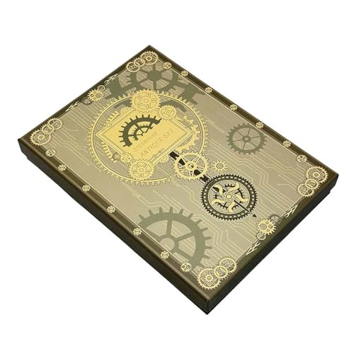 Image of Submarine 1593 Exquisite Vintage Collection Quill Metal Feather Calligraphy Fountain Pen & Diary Set With 5 Replacement Nibs, Ideal Gift For Him /Her, Ink Color-Black