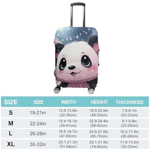 Panda Luggage Cover, Washable Elastic Suitcase Cover Protector Fit 18-32 Inch Luggage2