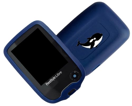 Coque silicone Freestyle Libre 3 et 2 SNK Designed Orca Bleu