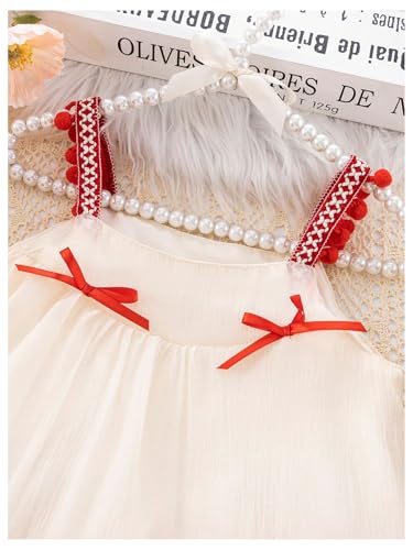 SOLY HUX Toddler Girl's Birthday Dress Bowknot Mesh Sleeveless Short Dress Cute Cami Dresses4