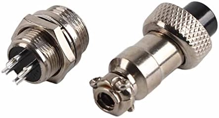 10 Set GX12 Aviation Plug Socket 4 Pin 12mm Male Female Panel Metal Aviation Wire Connector Plug