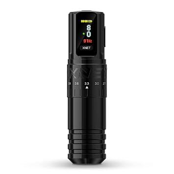 Xnet Vipera Wireless Tattoo Machine, Adjustable Stroke Tattoo Gun Rotary Cartridge Tattoo Pen with 2400mAh Battery Coreless Motor Tattoo Supply for Professional Tattoo Artists & Beginners