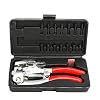 Hole Punch Tang tool Hand Held Staal Multifunctionele Gat Punch Tang Kit voor Decoratieve Reparatie 16 STKS Rood