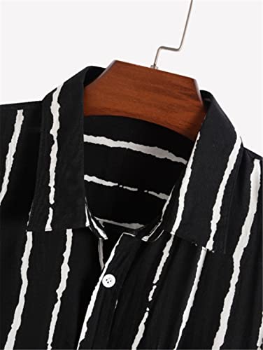 Chemise d'été anti transpiration manches courtes confort fluide noir L - 5