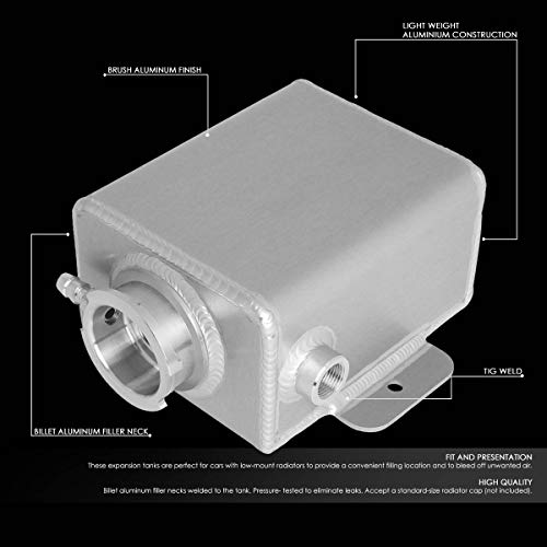Universal 1.25 Qt Aluminum Radiator Coolant Expansion Overflow Tank Reservoir Replacement #TOP1