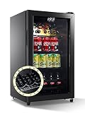 KRIB BLING Beverage Refrigerator and Cooler for 120 Cans, Mini Refrigerator with Wire Adjustable She