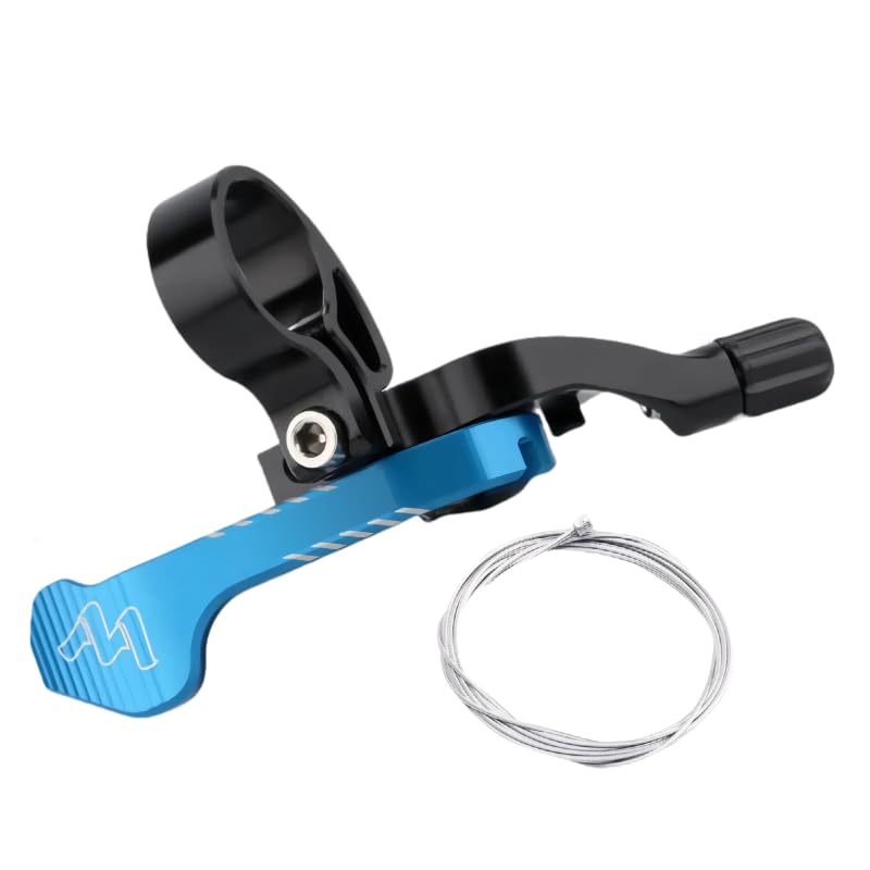sattelstütze hebel WEEVDRIE Dropper für Mountainbike, MTB Dropper Post Hebel, Aluminium, Fahrradsattelstütze für 22,2 mm Lenker, Fernbedienung mit Tropfer, Verstellbare Fernbedienung (Blau) Sport & Freizeit Verlosung E-MTB von M1 6. SALE Year:R50-53 (2001-2006)