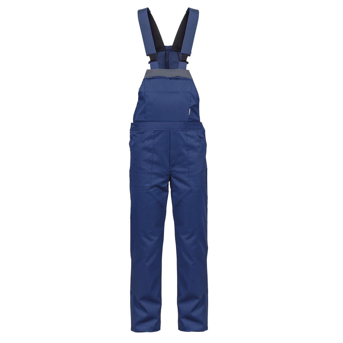 SALOPETTE BLEU MARINE/GRIS 65/35 POLY/COTON 44