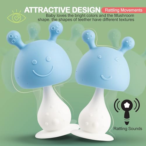 Image of Baybee Silicone Baby Teething Chew Toys for Infants | BPA Free Soft & Safe Gum Relief Mouthing Sensory Toy for Toddlers 0-12 Months | Freezer Safe & Easy to Clean Perfect Baby Oral Care Teethers