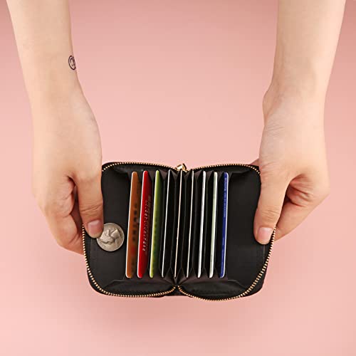 Asalways Rfid Rhinestone Credit Card Holder Multilayer Zipper Case Bling Crystal Slim Small Wallet For Women #TOP6