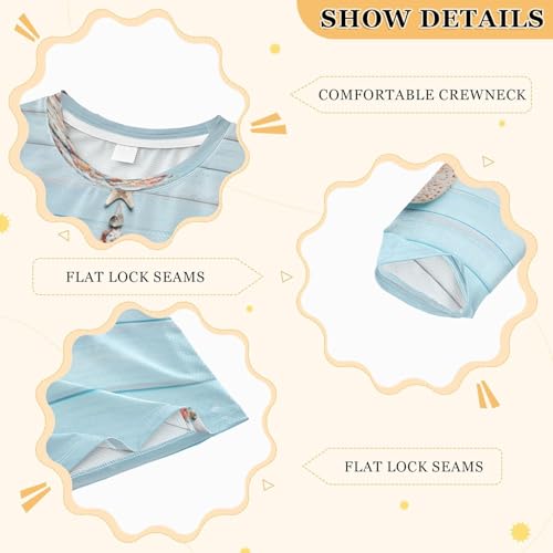 Boys Rash Guard Swim Shirt Long Sleeve UPF+ 50 Sun Shirts Quick Dry Shirt Tropical Christmas Tree Shells for Toddler Kids3