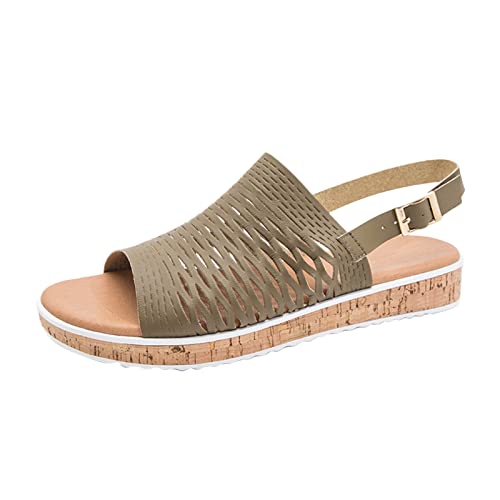 Sandales à talon compensé vert 38.5 nu-pieds élégants à boucle strass