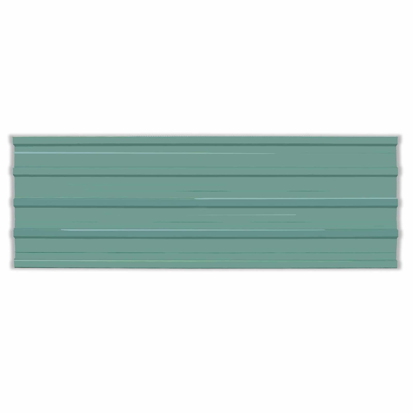Panel de techo de acero galvanizado, 12 unidades, color verde, 129 x 45 cm, para cobertizos y garajes