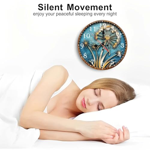 Reloj de pared de madera silencioso 10 pulgadas miniatura 7