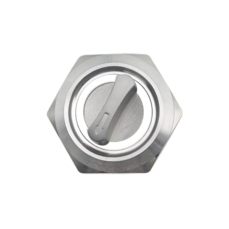 16/19/22mm 2 3 Position Metal Selector Rotary Switch Latching Push Button Switch With 12V 220V LED Illuminated Switch 1NO1NC Red - (White Led/Voltage: 12-24V/ : 22MM/ SD: 3 Position Latching)