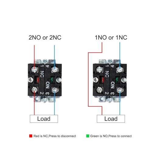 Bouton poussoir momentané XB2 22mm avec interrupteur arrêt démarrage à clé