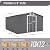 Luteren Outdoor Storage Shed 10FT x 12FT,Clearance with Lockable Door Metal Garden Shed Steel Anti-Corrosion Tool Storage House Waterproof for Backyard Patio (Gray)