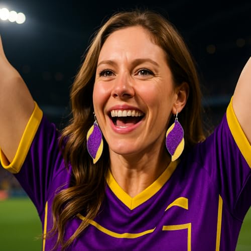 Red & Black Earrings for Women - Green & Gold Earrings - Cheer Jewelry - Baseball, Football2