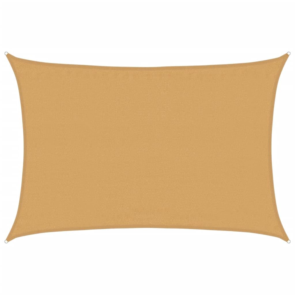 vidaXL Sunshade Sail 160 g/m² Rectangular Sand 3.5x4.5 m HDPE — image 1
