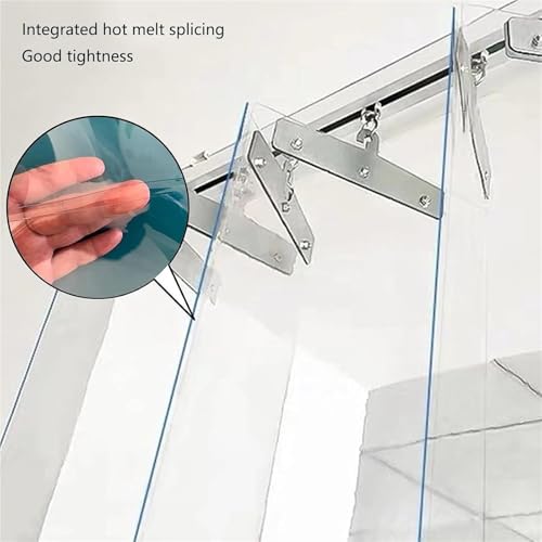 Rideau à lanières en PVC robuste et isolant thermique pour porte coulissante - 7