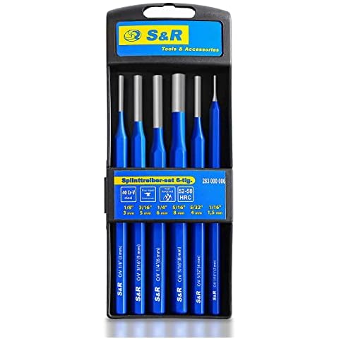 S&R 6-Piece Chrome Vanadium Pin Punch Set Cover