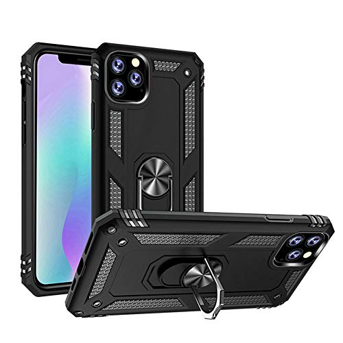 Mayround Compatible for iPhone 11 Pro 5.8" Case,Shockproof Armor Drop Protection Case with Magnetic Kickstand Car Mount Holder (Black, for 5.8")