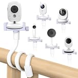 OFFCUP Baby Monitor Holder, Baby Camera Mount and Card Slot, Baby Cam Mount Stand Compatible with 1/4 Screw, Flexible Twist Mounts for Cot/Crib (Straight Type)