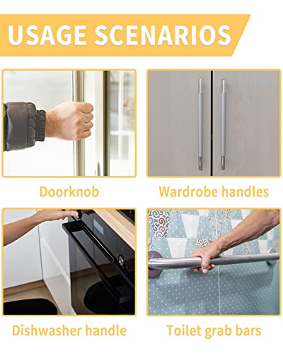 Lbcasa Rustic Navy White Checkered Buffalo Plaid Refrigerator Door Handle Covers Set Of 2, Keep Kitchen Appliance Clean From Smudges, Fingerprint, Blue Pattern Farmhouse Decor Protector For Fridge #TOP6