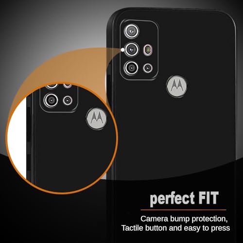 Image of Back Cover | Full Camera Protection | Premium Liquid Silicon Case | Flexible Bumper Case for Motorola Moto G10 4G / G10 Power 4G / G20 4G / G30 4G (Black)
