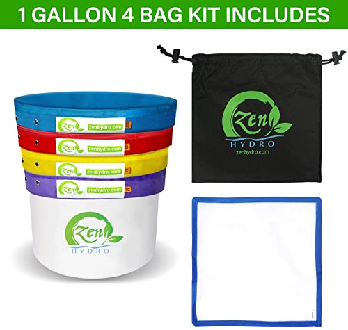 iPower 3,8 Liter 4-Beutel Kräuter EIS Filter-Beutel Essenz-Extraktor-Set kostenlose Tragetasche & Drucksieb