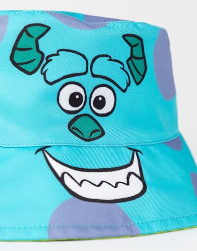 Disney Monsters Inc Kids Reversible Hat | Green Mike Wazowski & Blue Sulley Face | Sun Protection4