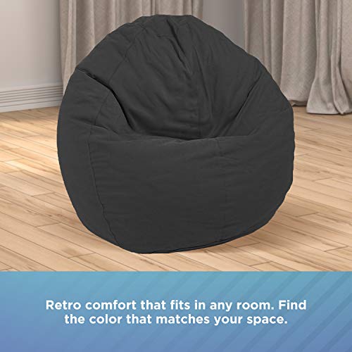 Bean Products Comfy Bean Large Cotton Bean Bag Chair | Filled W/Polystyrene Beads & Certipur Foam | 36L X 36W X 40H | Perfect For Adults, Teens & Kids | Available In 2 Sizes | Red #TOP3