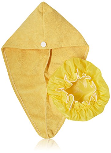 Spa Savvy Hair Microfiber Twist Hair Turban and Bouffant Shower Cap Color Is (Golden Orange)