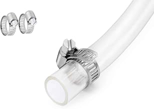 3/8’’ ID × 1/2’’ OD - 10 ft Clear Plastic Vinyl Tubing,Flexible PVC Hose Lightweight Non-Toxic vinyl Tube for Transfer Water Air Oil