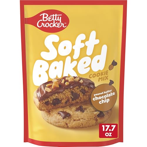 Betty Crocker Soft Baked Cookie Mix, Peanut Butter Chocolate Chip, Baking, 17.7 oz