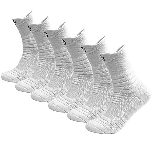 6 Pairs Running Socks/Hiking Cushion Socks,Breathable Athletic Socks Thick Cushion Socks