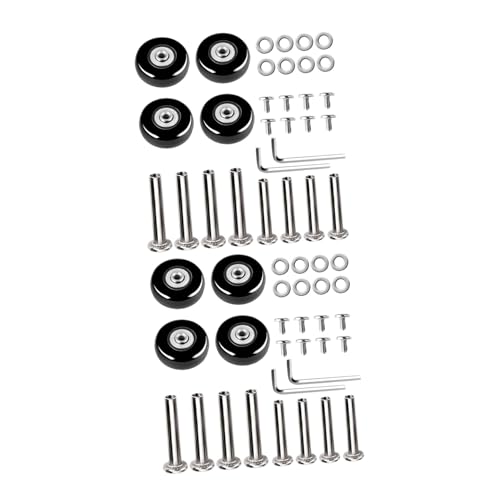 LIGIGWASH スーツケース交換用キャスター 静音ラバー製 耐久性強化 取付簡単 キャリーケースヤ適応 旅行用荷物修理キット