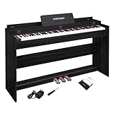 KIMFBAY 電子ピアノ 88鍵盤 ハンマーアクション鍵盤 木製 ピアノ アップライトピアノ Digital Piano 人気 88鍵 ペダル付き 電子 ピアノ 子供 初心者 MIDI対応