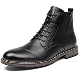 Roozin Men's Ankle Boots Lace-Up Dress Shoes, Oxford Business Shoes for Men. Size 9 Black 240706