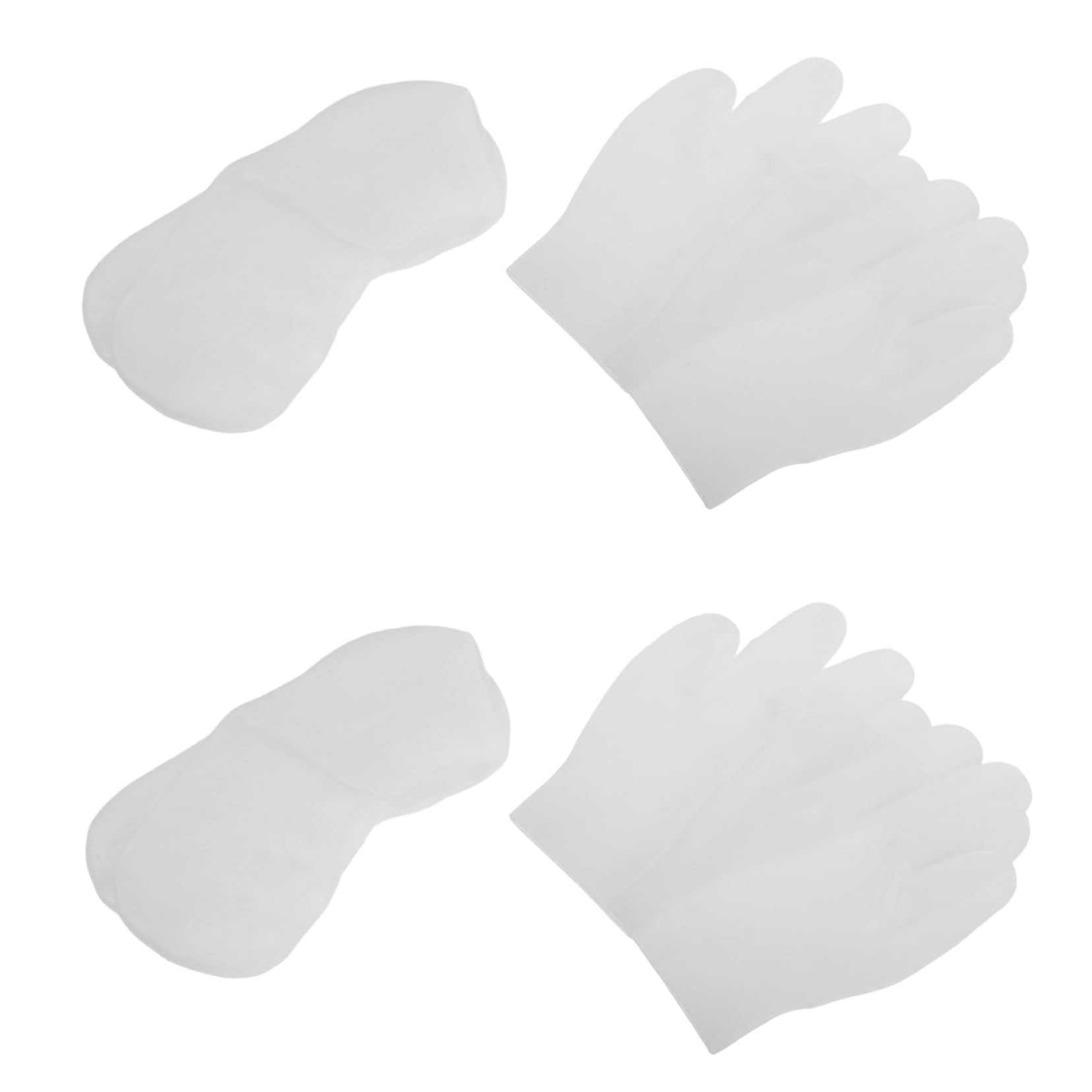 BESPORTBLE 8 Piezas Calcetines de para Cuidado de Pies Hidratantes con Guantes de Gel para Talones Secos y Agrietados Reutilizables Elásticos para Exfoliación y Protección Playa y Exterior