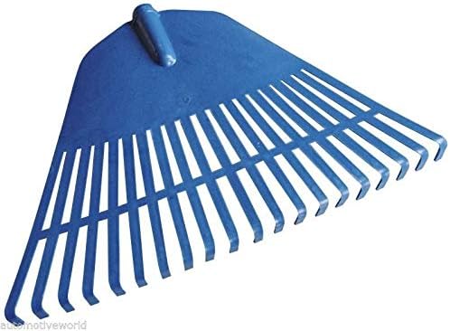 Automotive World Strong Plastic Flexible Garden Rake Head 45cm Wide Lawn Grass Leaf