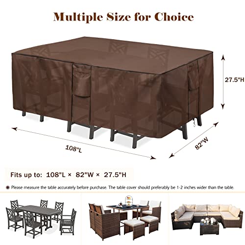 BRIVIC Patio Furniture Covers Waterproof for Coffee Table Rectangular
