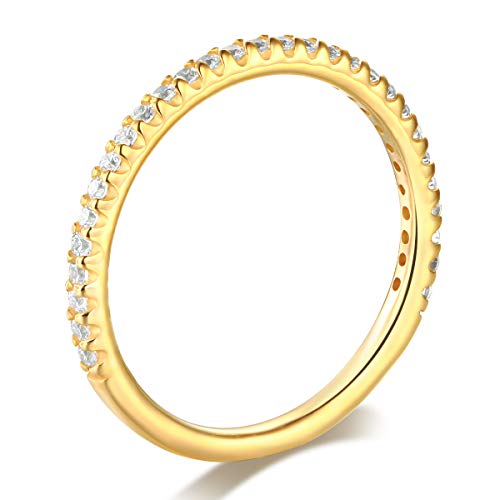 Wellingsale Ladies Solid 14k Yellow -OR- White Gold Polished CZ Cubic Zirconia Wedding Band3