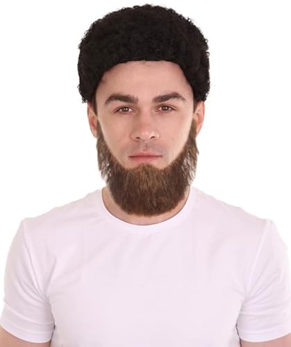 BC GOODS BY Men's Mid-Length Chin Curtain Beards Brown Cosplay
