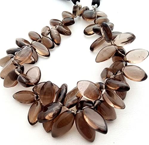 Quartz fumé en perles marquise pour composer votre collier d'été bohème chic