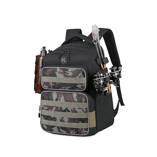 35L Tactical Fishing Backpack with Code BG7GNUTT - Lightweight & Waterproof